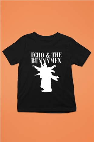 Echo and the Bunnymen Baskılı Siyah Unisex Çocuk Tişört