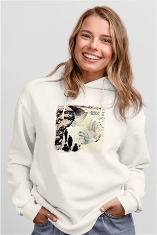 Echo and The Bunnymen Baskılı Unisex Beyaz Hoodie