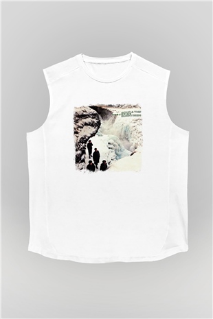 Echo and The Bunnymen Baskılı Unisex Beyaz Kolsuz Tişört