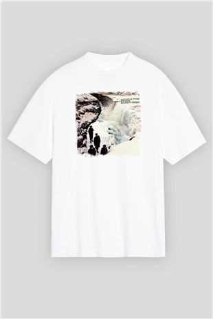 Echo and The Bunnymen Baskılı Unisex Beyaz Oversize Tişört