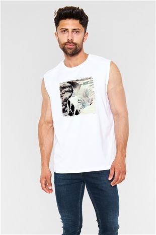 Echo and The Bunnymen Baskılı Unisex Beyaz Kolsuz Tişört