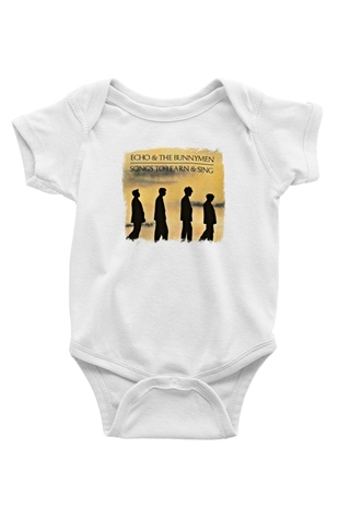 Echo and The Bunnymen Baskılı Unisex Beyaz Bebek Body - Zıbın