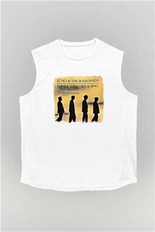 Echo and The Bunnymen Baskılı Unisex Beyaz Kolsuz Tişört