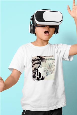 Echo and The Bunnymen Baskılı Unisex Beyaz Çocuk Tişört