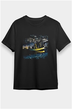 Echo and The Bunnymen Baskılı Unisex Siyah Tişört
