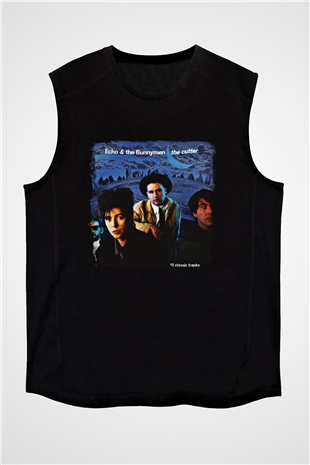 Echo and The Bunnymen Baskılı Unisex Siyah Kolsuz Tişört