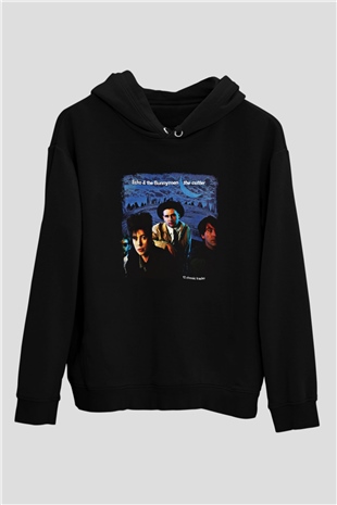 Echo and The Bunnymen Baskılı Unisex Siyah Hoodie
