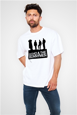 Echo and the Bunnymen Beyaz Unisex Oversize Tişört T-Shirt