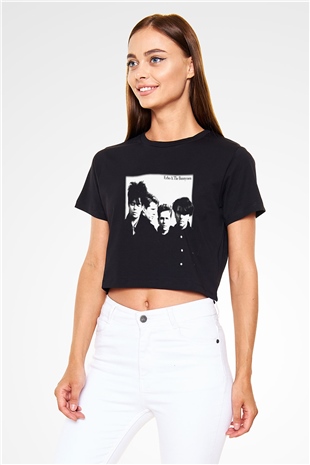 Echo and the Bunnymen Siyah Crop Top Tişört