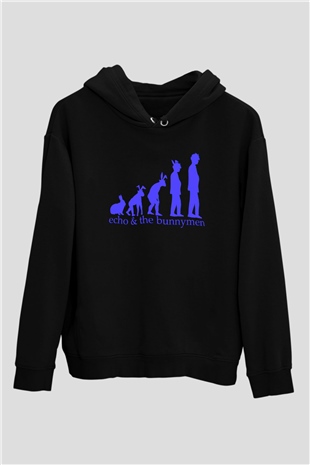 Echo and the Bunnymen Siyah Unisex Hoodie
