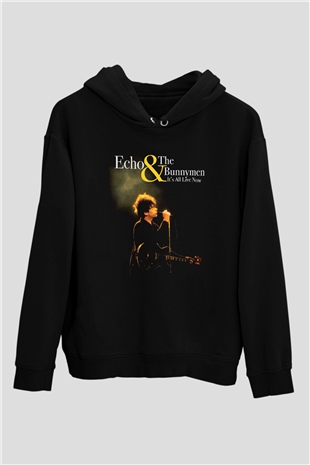 Echo and the Bunnymen Siyah Unisex Hoodie