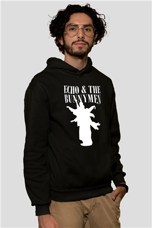 Echo and the Bunnymen Siyah Unisex Hoodie