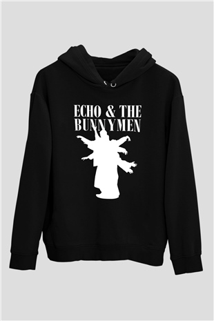 Echo and the Bunnymen Siyah Unisex Hoodie