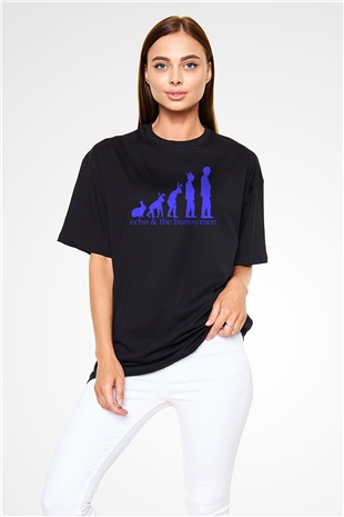 Echo and the Bunnymen Siyah Unisex Oversize Tişört T-Shirt