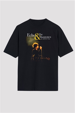 Echo and the Bunnymen Siyah Unisex Oversize Tişört T-Shirt