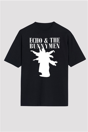 Echo and the Bunnymen Siyah Unisex Oversize Tişört T-Shirt
