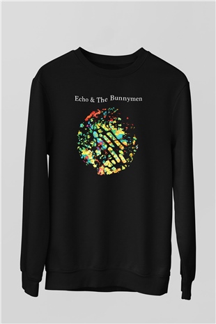 Echo and the Bunnymen Siyah Unisex Sweatshirt