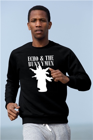 Echo and the Bunnymen Siyah Unisex Sweatshirt