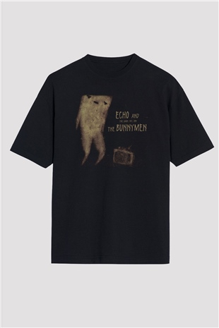 Echo and the Bunnymen Siyah Oversize Tişört Oversize T-shirt - TişörtFabrikası