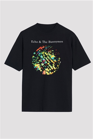 Echo and the Bunnymen Siyah Oversize Tişört Oversize T-shirt - TişörtFabrikası