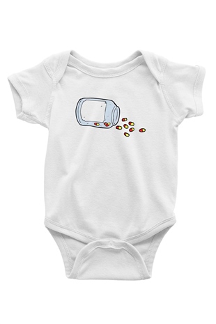 Eczacı Baskılı Beyaz Unisex Bebek Body - Zıbın