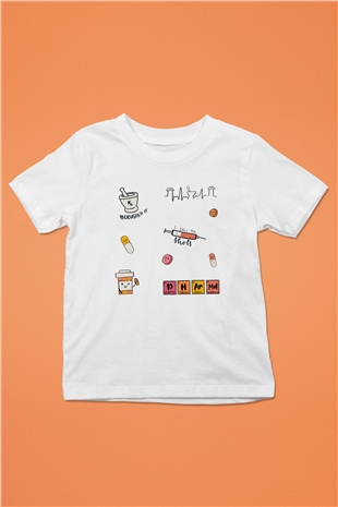Eczacı Beyaz Unisex Çocuk Tişört