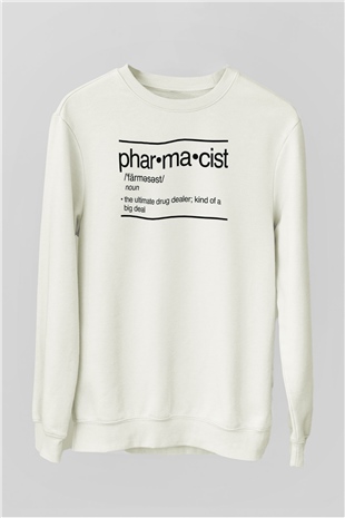 Eczacı Beyaz Unisex Sweatshirt