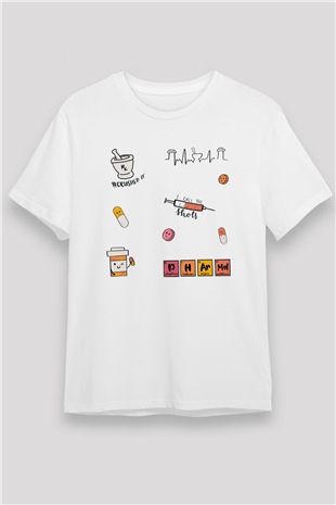 Eczacı Beyaz Unisex Tişört T-Shirt - TişörtFabrikası