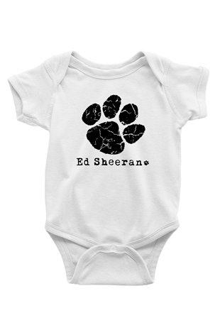 Ed Sheeran Baskılı Beyaz Unisex Bebek Body - Zıbın