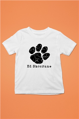 Ed Sheeran Baskılı Beyaz Unisex Çocuk Tişört