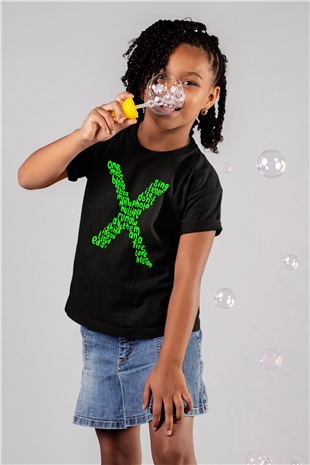 Ed Sheeran Baskılı Siyah Unisex Çocuk Tişört