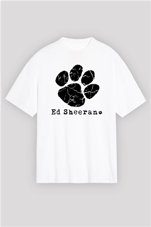 Ed Sheeran Beyaz Unisex Oversize Tişört T-Shirt