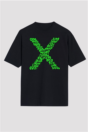 Ed Sheeran Siyah Unisex Oversize Tişört T-Shirt
