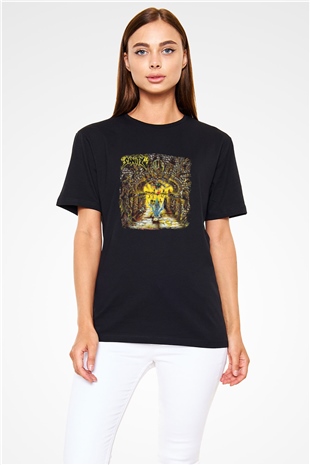 Edge of Sanity Baskılı Unisex Siyah Tişört