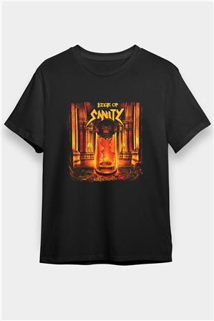Edge of Sanity Baskılı Unisex Siyah Tişört