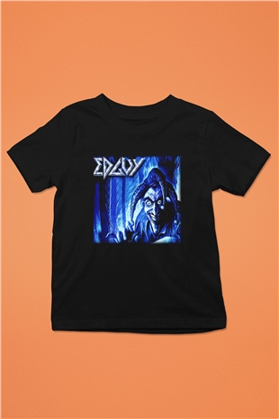 Edguy Baskılı Siyah Unisex Çocuk Tişört