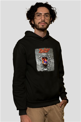 Edguy Baskılı Unisex Siyah Hoodie