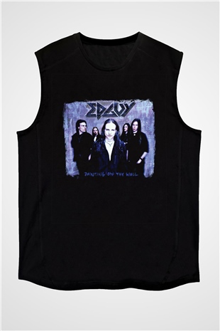 Edguy Baskılı Unisex Siyah Kolsuz Tişört