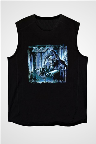 Edguy Baskılı Unisex Siyah Kolsuz Tişört