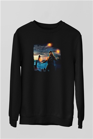 Edguy Baskılı Unisex Siyah Sweatshirt