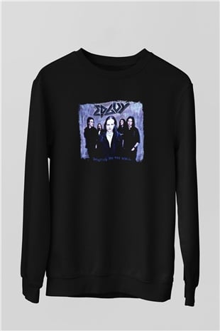 Edguy Baskılı Unisex Siyah Sweatshirt