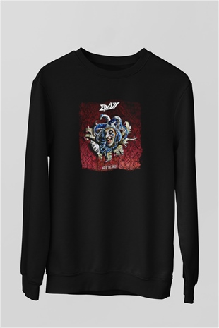 Edguy Baskılı Unisex Siyah Sweatshirt