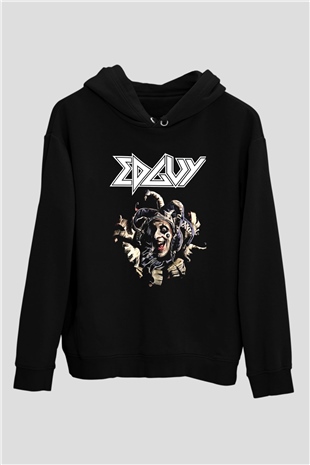 Edguy Siyah Unisex Kapüşonlu Sweatshirt