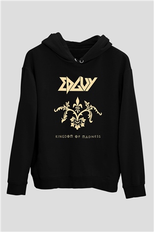 Edguy Siyah Unisex Kapüşonlu Sweatshirt