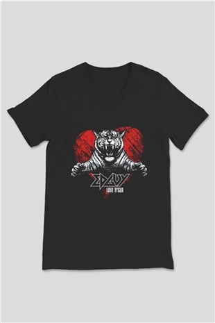 Edguy Siyah Unisex V Yaka Tişört