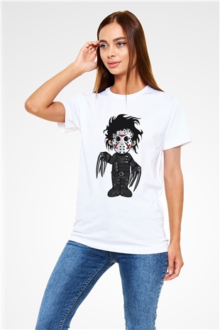 Edward Baskılı Unisex Beyaz Tişört