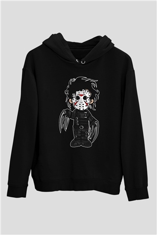 Edward Baskılı Unisex Siyah Hoodie