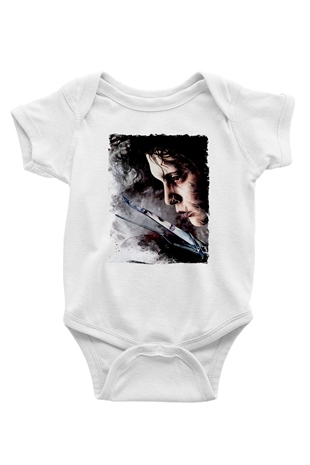 Edward Scissorhands Beyaz Bebek Body - Zıbın