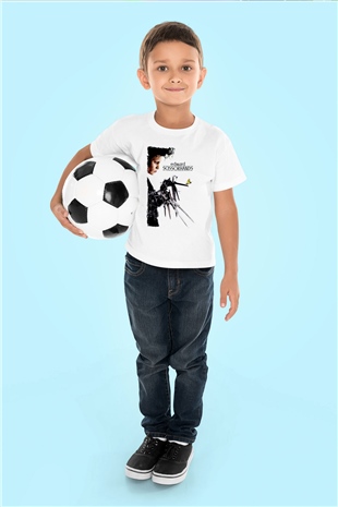 Edward Scissorhands Beyaz Unisex  Çocuk Tişört