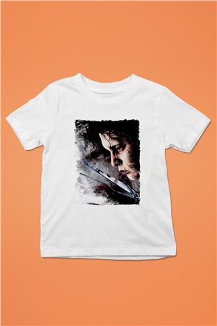 Edward Scissorhands Beyaz Unisex  Çocuk Tişört